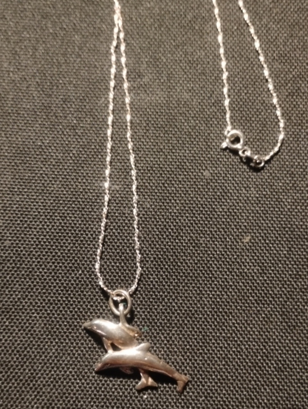 Dolphin Pendant Necklace in Silver